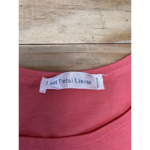 Lost Petal Linens Stitched Pink and Blue Anchor Tank Top Women’s Size Medium - Picture 7 of 8